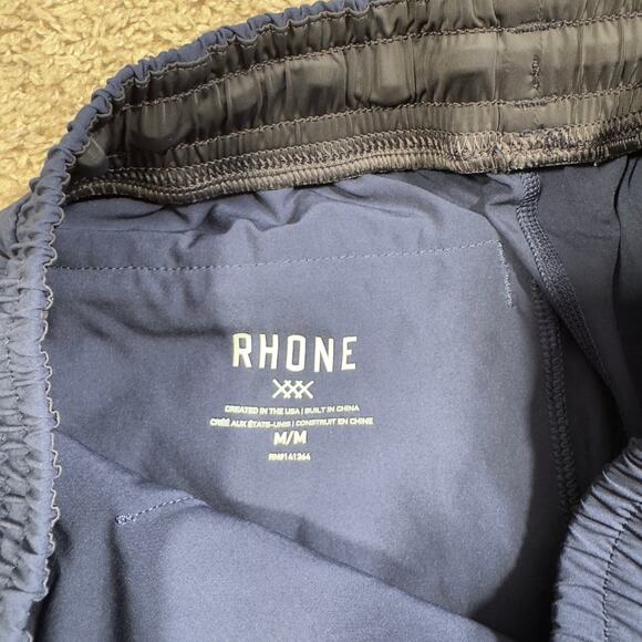 Rhone Mako Unlined Short Mens Medium 9" Blue Athletic Gym Training - Picture 2 of 9